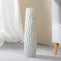 Floor Vase 3D Relief Floor Centerpiece Standing Hydroponic Vase For Home Living Room Kitchen Bedroom Dining Entryway office