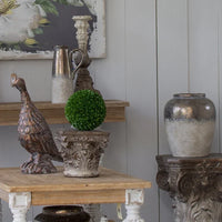 Vintage Distressed Coarse Pottery Vase Handmade Flower Arrangement Ornament for Living Room Bedroom - Unique Flower Vessel