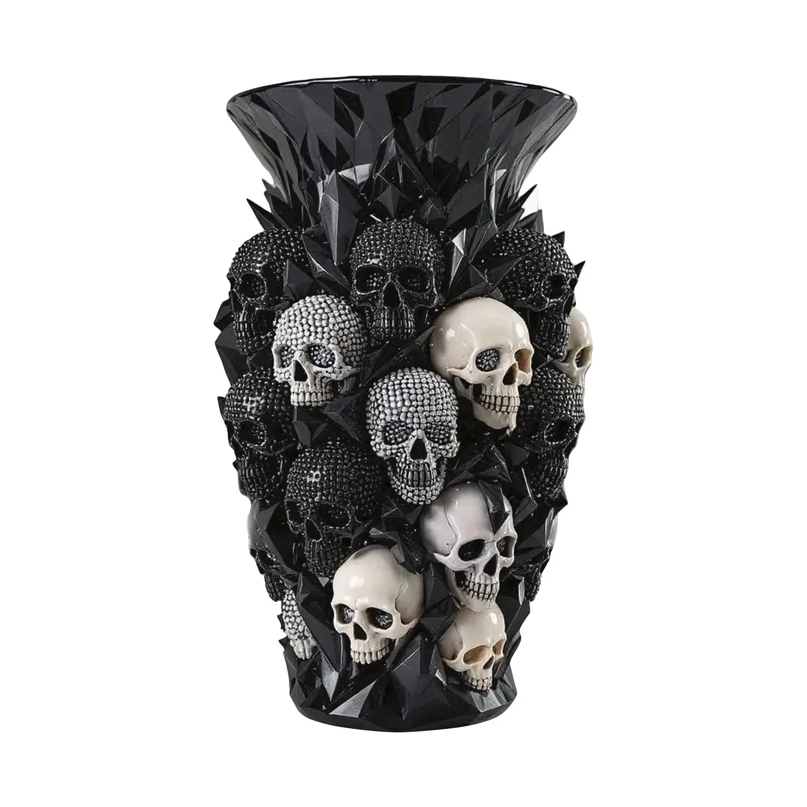 Gothic Skull Vase, Garden Decorative Resin Craft Ornament, Gothic Decorative Vase, Home Decor Flower Vase