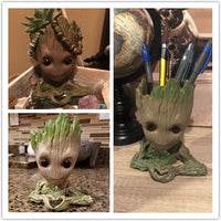 Modern Vases For Flowers Pot Groot Garden Pots Planters Anime Figurines Home Decoration Accessories Office Storage Pen Case