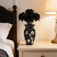 Gothic Skull Vase, Garden Decorative Resin Craft Ornament, Gothic Decorative Vase, Home Decor Flower Vase